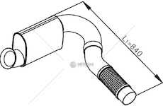 RURA WYDECHOWA MB AXOR Z TLUMIKIEM DINEX DIN54184