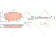 Sada brzdových destiček, kotoučová brzda TRW GDB1725
