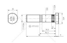 Šroub kolový IVECO M22*1,5*86 DL.GW.39MM CSY AZIV-0006