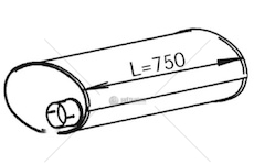 Střední tlumič výfuku DINEX DIN28421