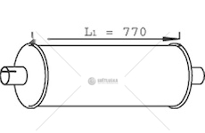 Střední tlumič výfuku DINEX DIN28447