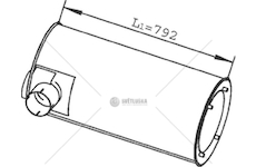 Střední tlumič výfuku DINEX DIN28452