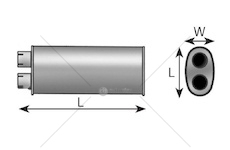 Střední tlumič výfuku DINEX DIN47300