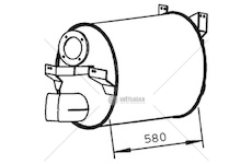 Střední tlumič výfuku DINEX DIN51334