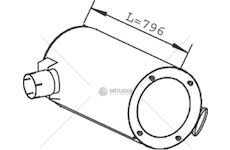 Střední-/zadní tlumič výfuku DINEX DIN28403