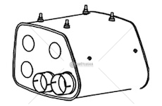 Střední-/zadní tlumič výfuku DINEX DIN49377