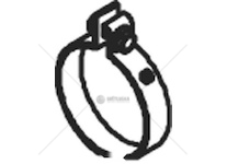 Upínač, výfukový systém DINEX DIN49916