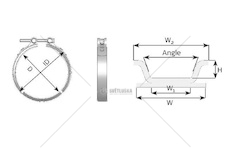 Upínač, výfukový systém DINEX DIN49939