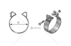 Upínač, výfukový systém DINEX DIN68819