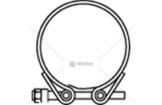 Upínač, výfukový systém DINEX DIN68850