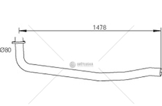 Výfuková trubka DINEX DIN47162